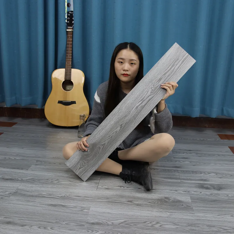 Vinyl floor tile wooden lvt flooring pvc wood plank  laminated dance plastic pvc flooring sticker
