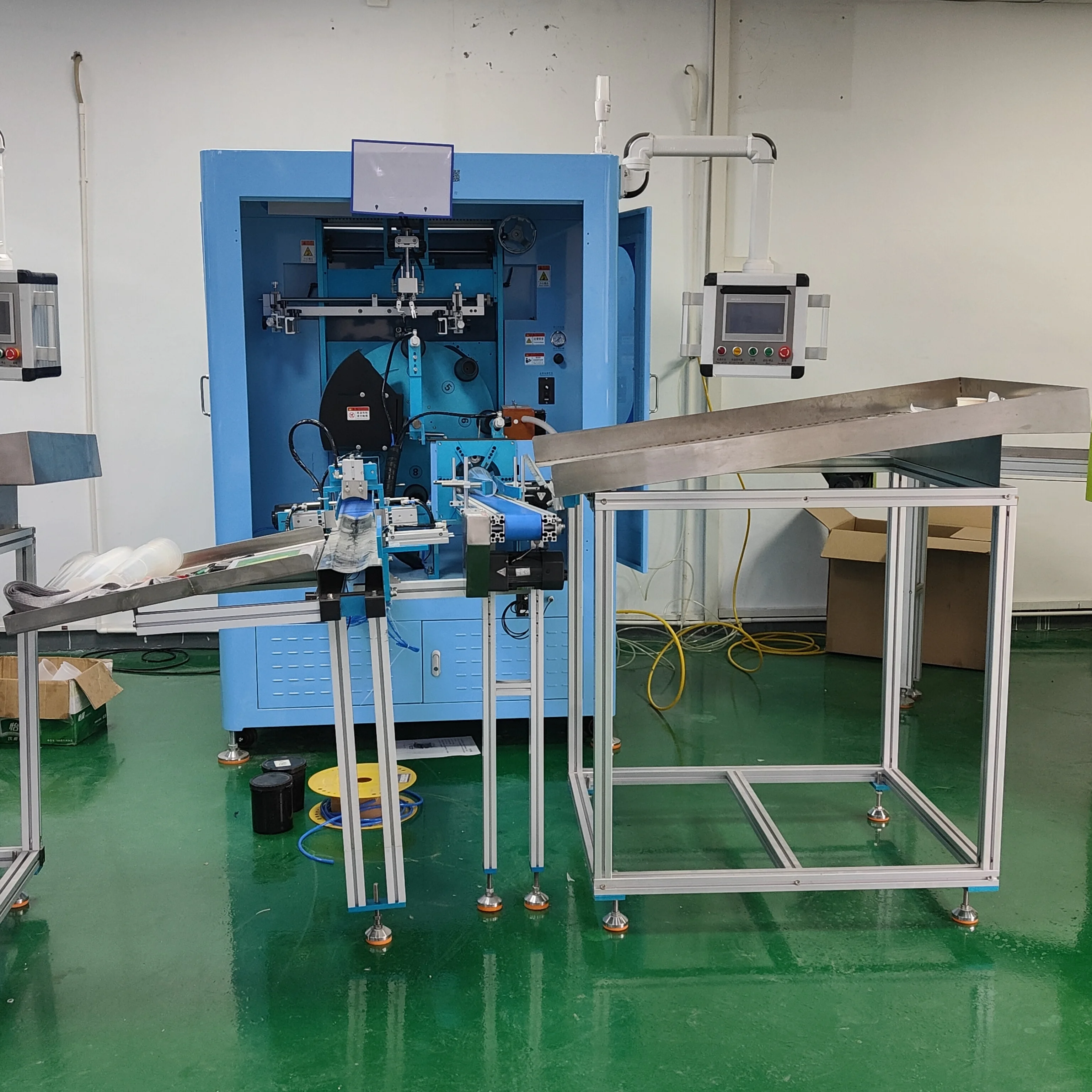 LC Brand Automatic PLC Control Paper Cup coffee cup  Automatic Vertical Screen Printing Machine With LED UV Curing