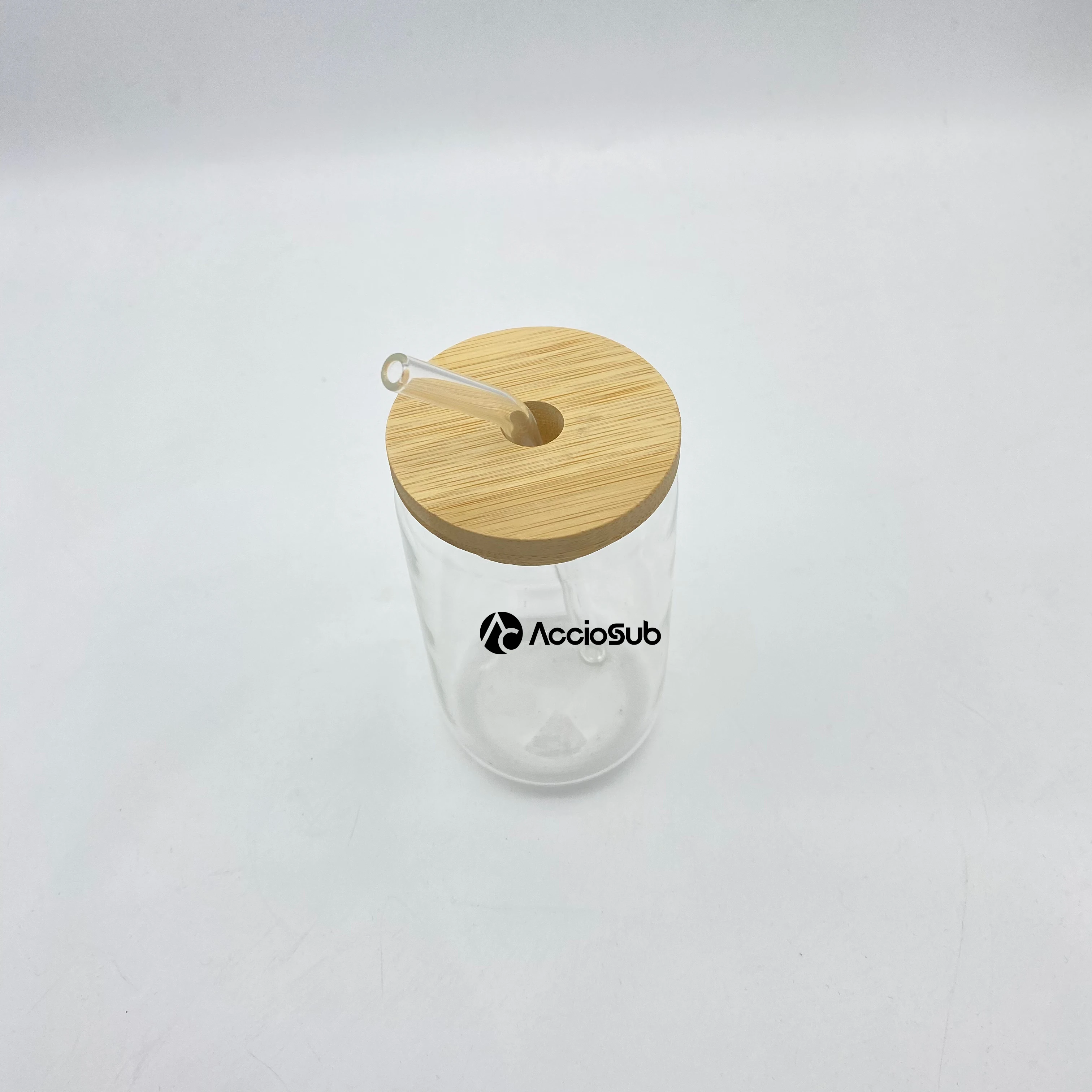 Top Popular New Design Heat Transfer Clear Can Craft Printing Photo DIY Bamboo Lid Jar Custom Sublimation Blank Glass Coke Can