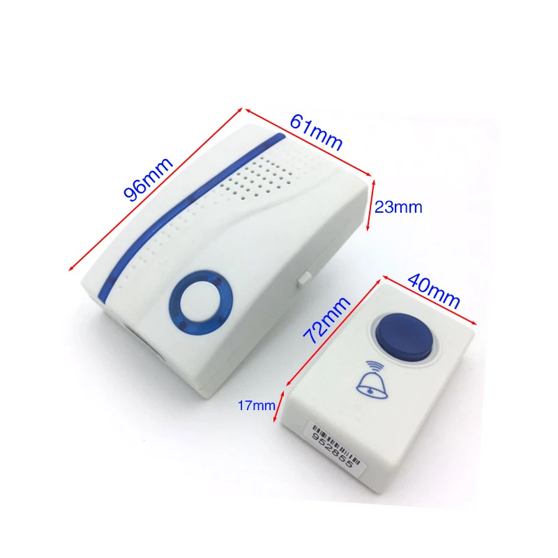 ring bell doorbell Wireless New Wireless Waterproof Doorbell  Plug Home Intelligent Door Bell Bell Chimes 1 Button 1 Receiver st