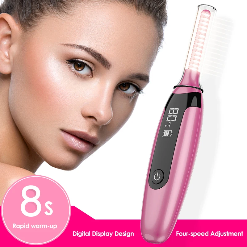 
Wholesale Price Private Label Mini Plastic Tool Set Electric Rechargeable Heated Eyelash Curler 