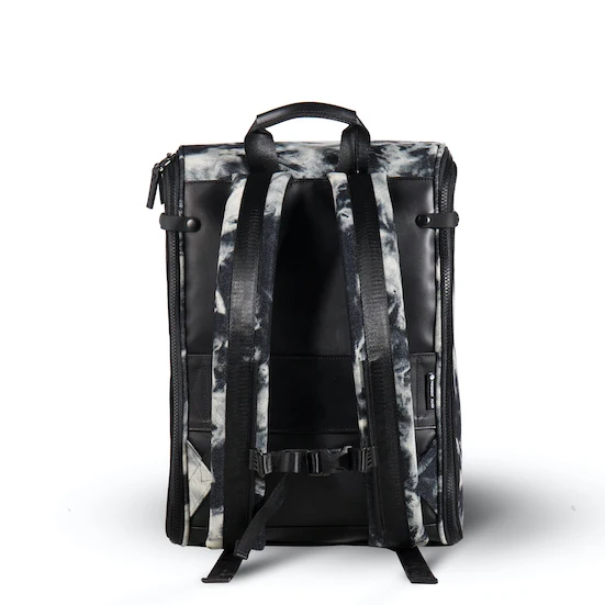 Own Label Frequent Flyer Semi Transparent Waterproof TPU Tie Dyed Denim Designer Backpack Wholesale For Men