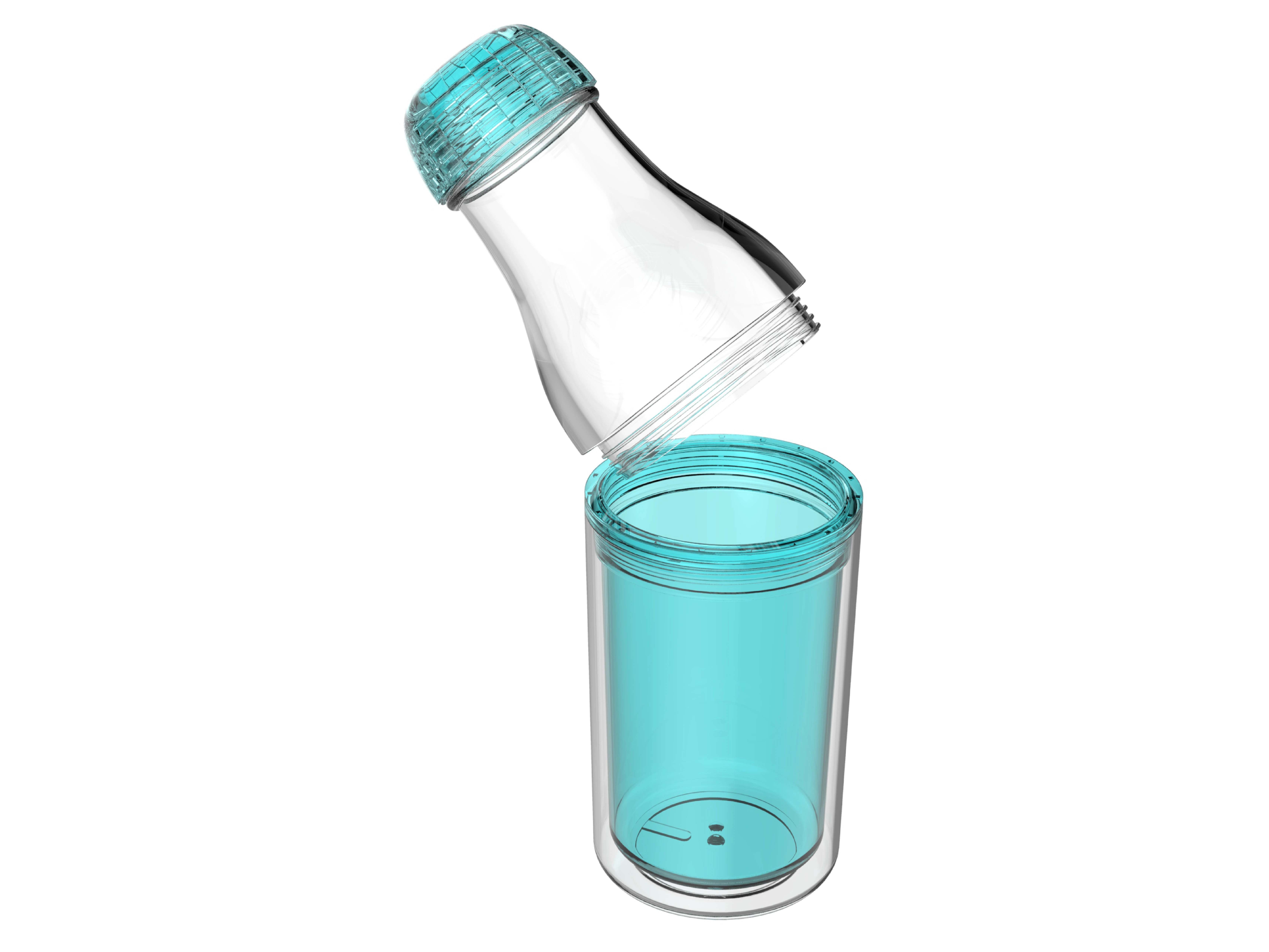 Двойная пластиковая Спортивная бутылка для питьевой воды с логотипом