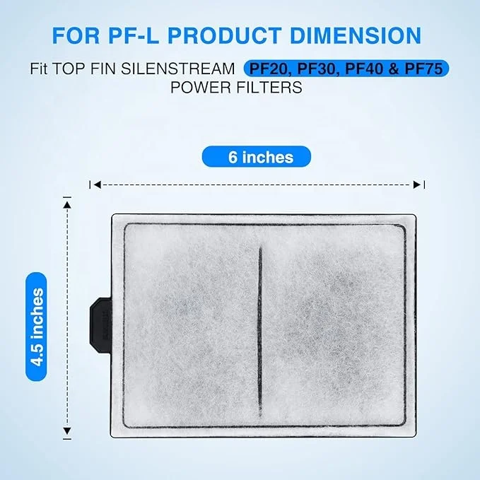 PF-L Filter Cartridges for Top Fin PF20 PF30 PF40 and PF75 Power Filters Remplacement Aquarium filter
