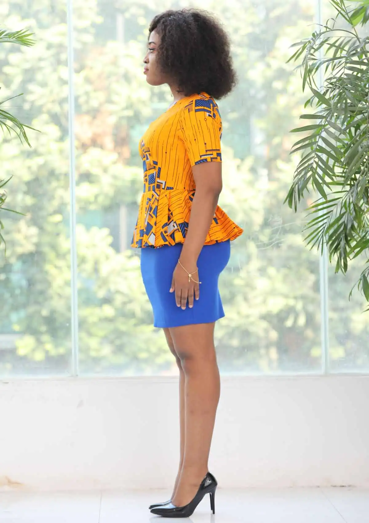 women one shoulder fitted dress ankara design slope shoulder tight dress