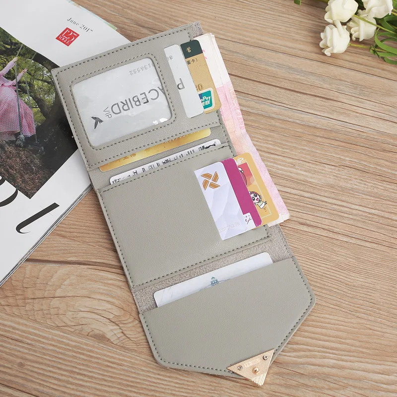 Custom Wallet RFID Blocking Vegan Leather Billfold Small Women Wallet Money Bag Credit Card Holder Purses