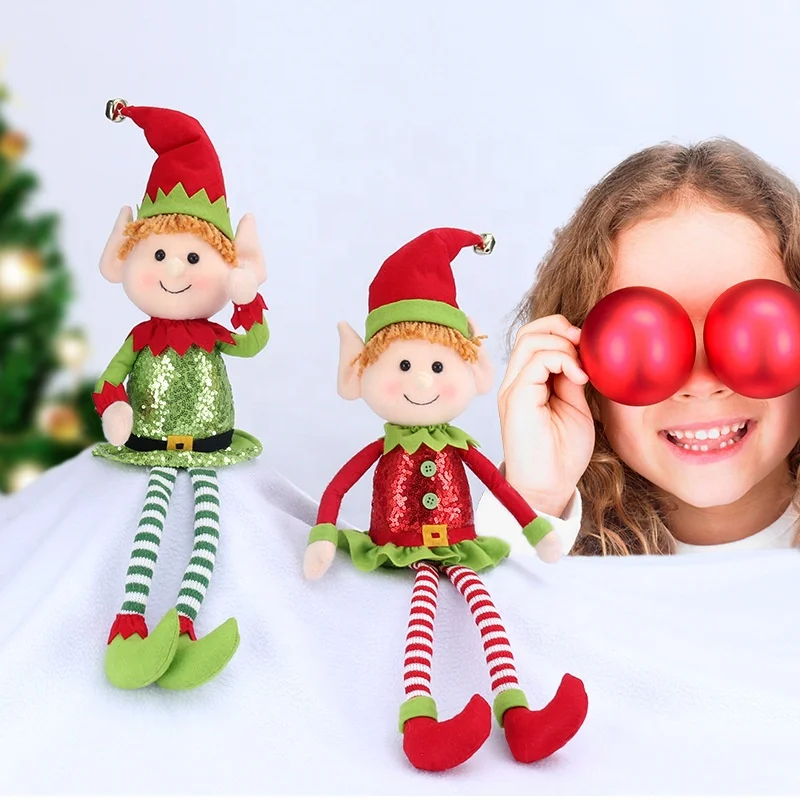 Wholesale Christmas Elf Toys Mini Cute Plush Elves Soft Christmas Doll Plush Elf Toy