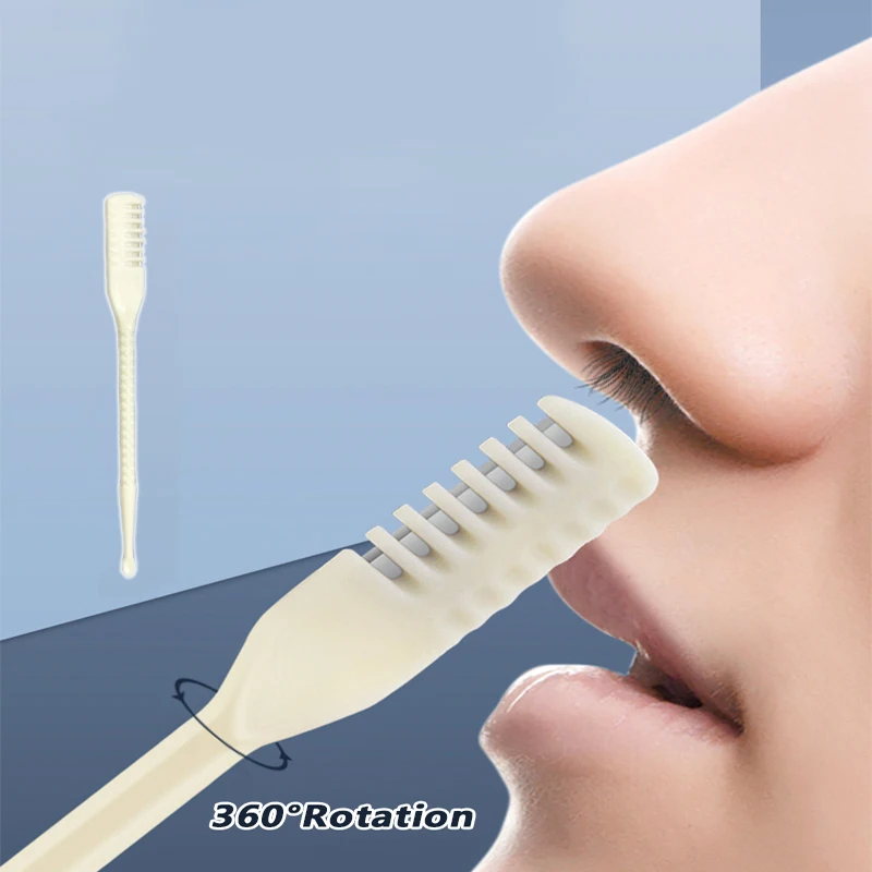 3Pcs Manual Double Headed Nose Hair Trimmer  Earpick Trim Cleaning Nasal Cavity  Razor Portable Washable Nose Hair Trimmer