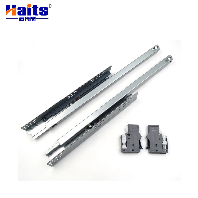 1500Mm Drawer Slide Ball Bearing For Slide Door Wardrobe Concealed Rail Drawer Runners With Wheel