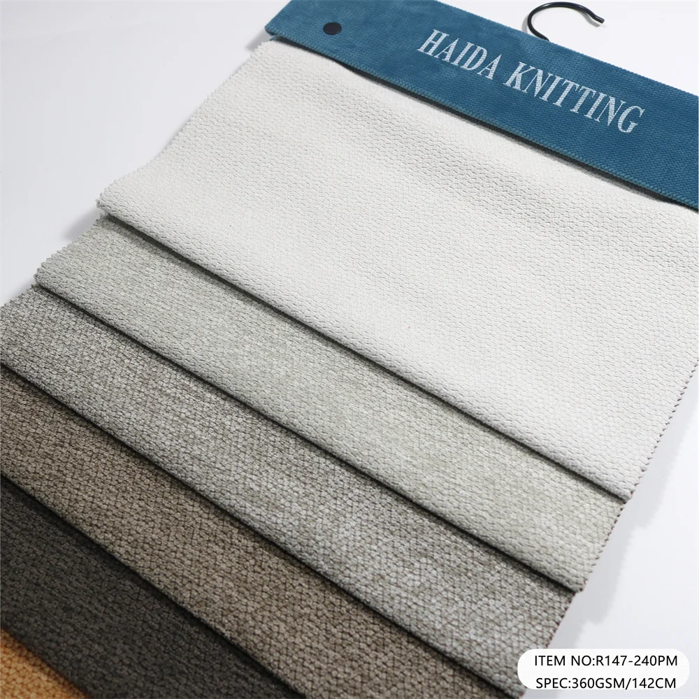 Free Sample Wholesale 100% Polyester Sofa Fabric Woven Linen Upholstery Fabric For Sofa