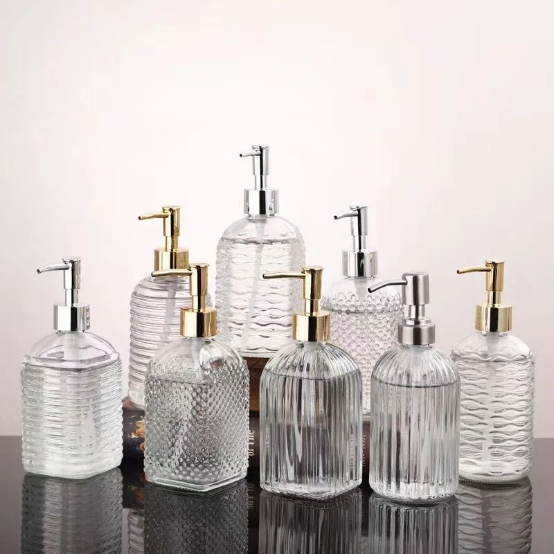 16oz 500ml Custom Clear Empty Liquid Soap Pump Dispenser For Bathroom Hand Soap Dispenser
