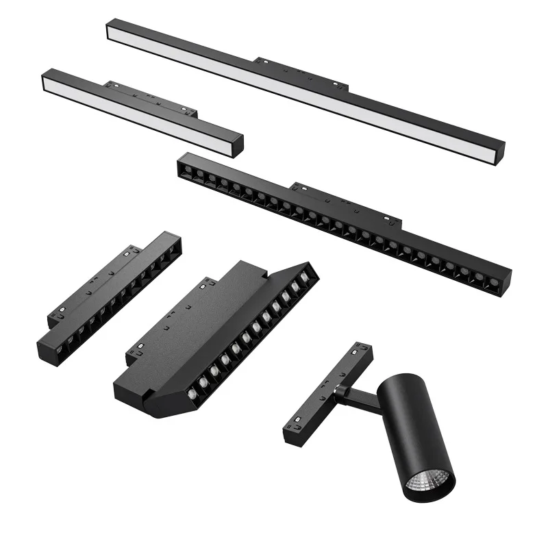 6W 12W 18W 48v magnetic led track light with tuya smart track light system cob linear rail lighting magnetic track rail system