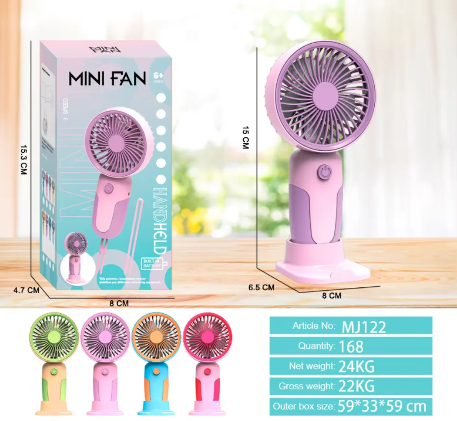 High Quality Modern Customized Small Electric Fans Home Latest Rechargeable Handheld Electric Fan