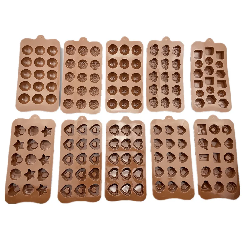 DIY Handmade Wholesale Kitchenware Ball Heart Shapes Chocolate 3D Molds Silicone Chocolate Moulds