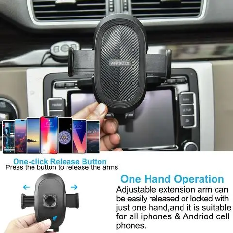 APPS2Car Button Release Car Mount Phone Holder Cell Phone CD Slot Car Holder