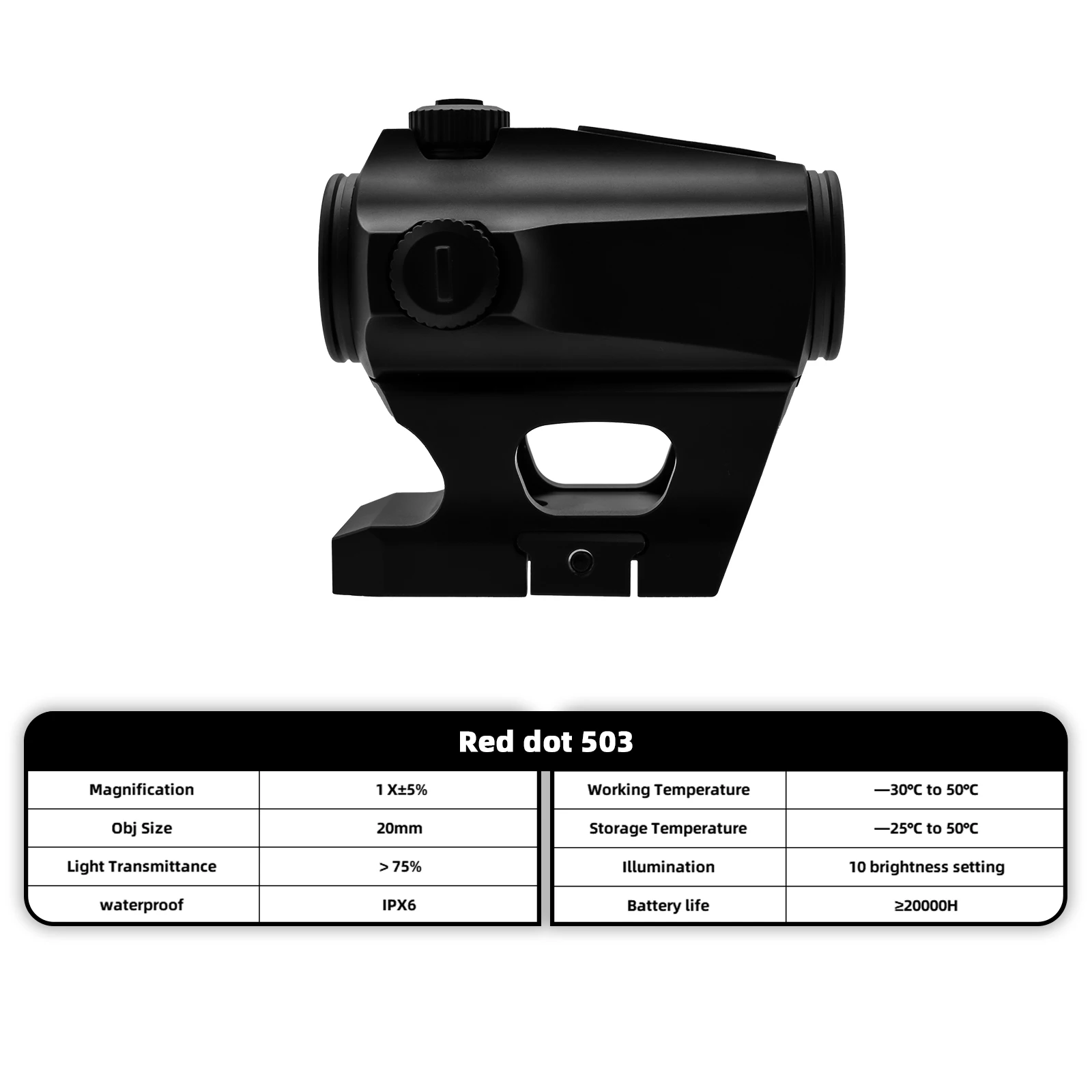 Holographic sight red dot scope for hunting