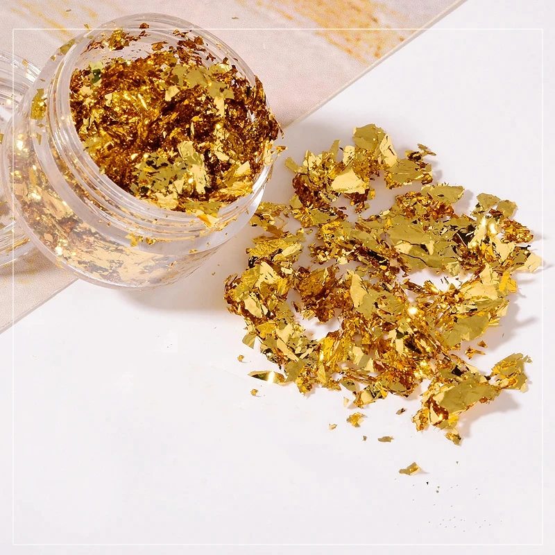 MU Foil for Manicure Irregular Aluminum Glitters Sequins Craft Paper Nail Stickers Art Decor Decorative Tools