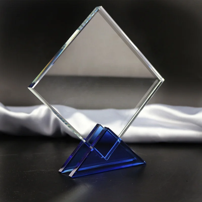 Wholesale Cheap Crystal Trophy Award Glass Award Crystal Plaque for Souvenir Gifts