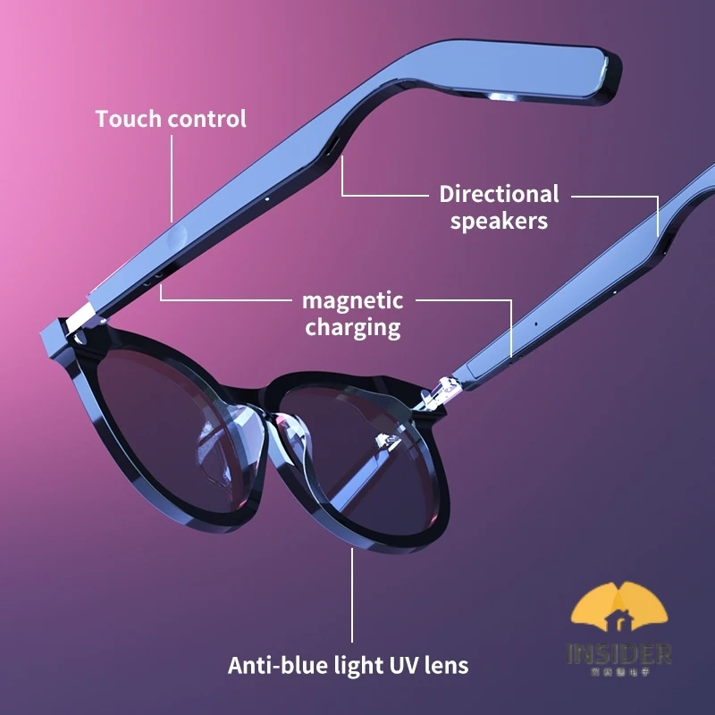 Fashion New Outdoor Riding Hiking Sports Glasses Microphone Smart Camera Sunglasses Headset Smart Sunglasses