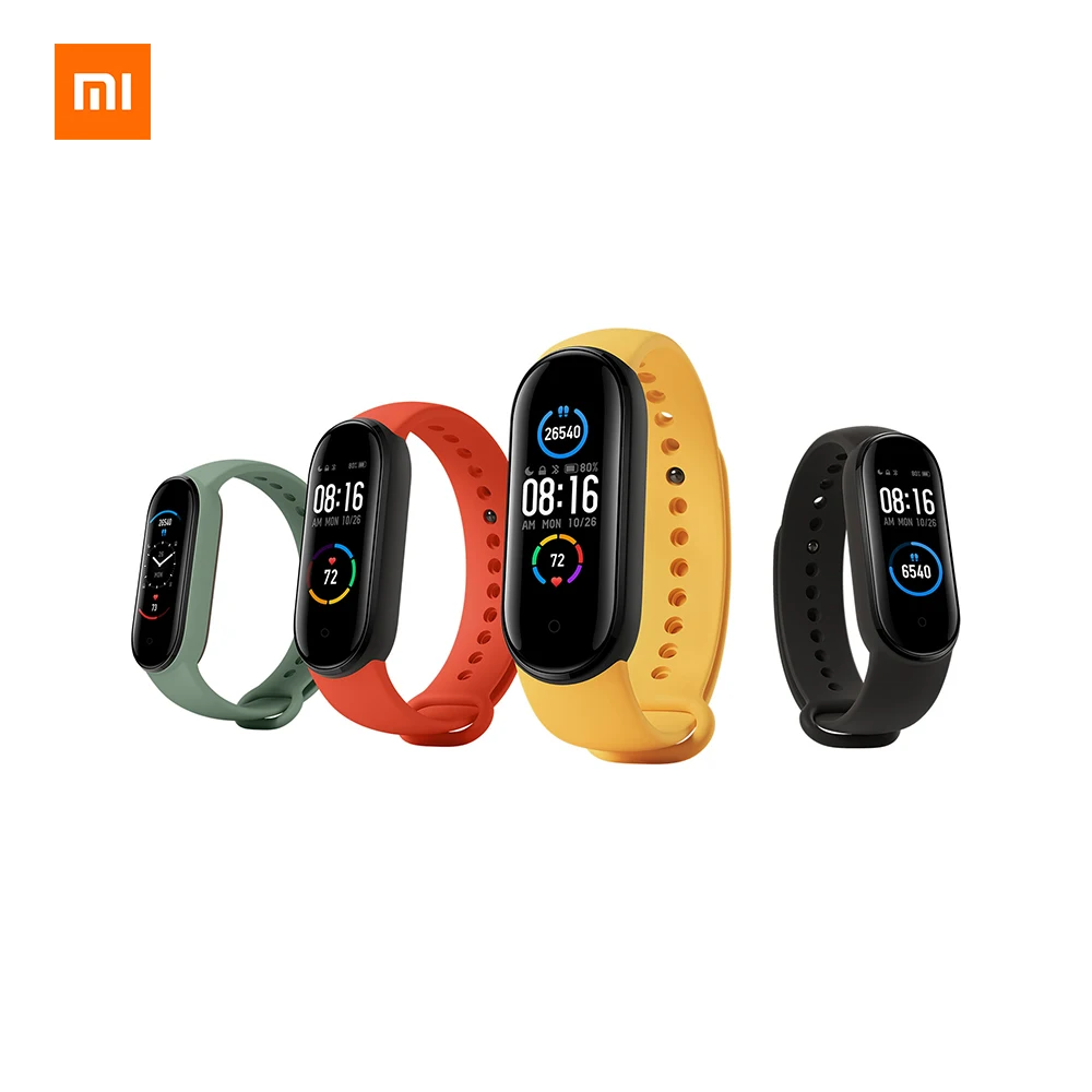 Смарт-часы Xiaomi Mi Band 5 магнитное зарядное устройство Bluetooth 0 пульсометр мониторинг сна водонепроницаемость АТМ
