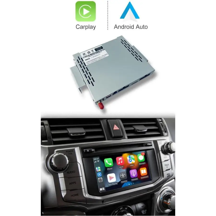 Беспроводной автомобильный декодер Apple Carplay Android для TOYOTA серии 2014-2020 с поддержкой зеркальной навигации и камеры заднего вида автомобиля