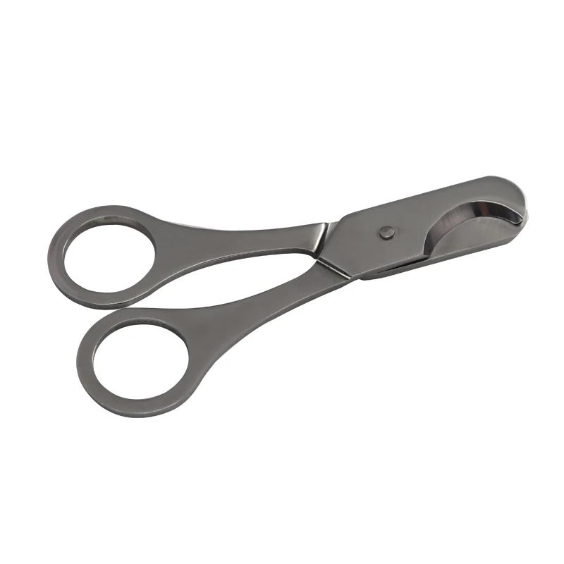 Wholesale Cheap Silver Cutter Modern Stainless Steel Cigar Scissors Custom Logo Hand Cutter Portable Cigar Cutter