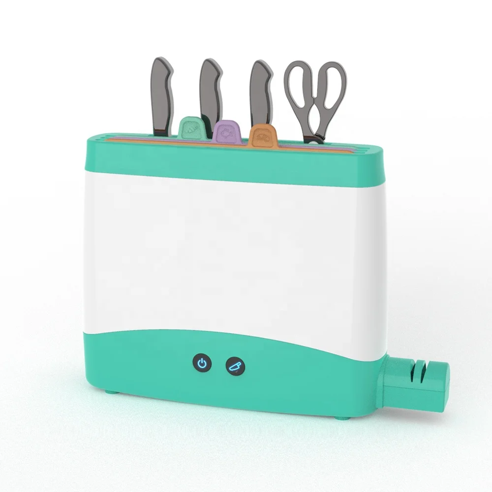 
sterilize knife disinfection with hidden sharpener knife block 