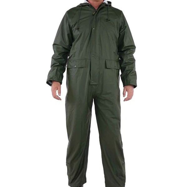 High Quality Functional Rain Overalls Waterproof Rain Wear Coverall Workwear for Men with Pockets