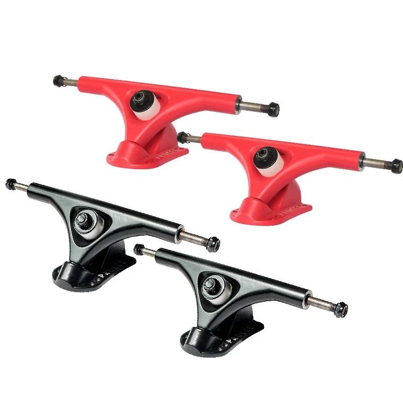 Wholesale Professional 7 inch 180mm Aluminium Gravity Casting Longboard Trucks 50 Degree Custom Black Red Coating skate trucks