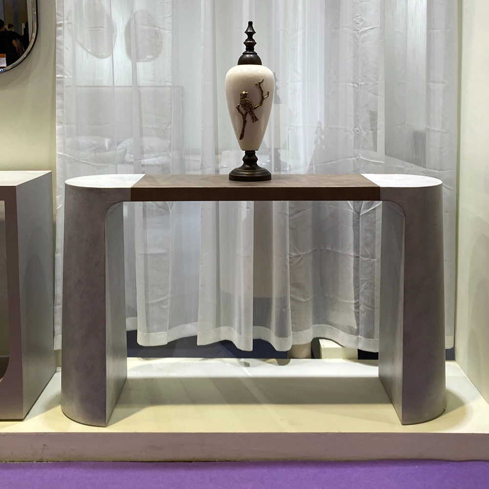 Oem OM, оптовая продажа, современная мебель, индивидуальный мраморный стол для прихожей из натурального камня, настольный стол из травертина