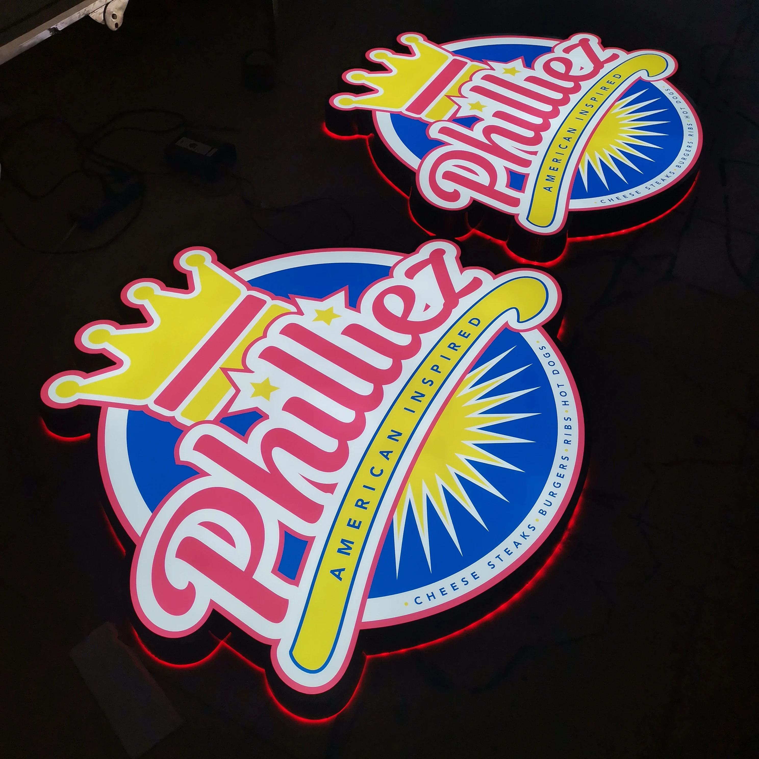 Hamburger Pizza Custom Window Hanging Lightbox Exterior Signages For Shop Advertising Hamburger Sign Food Store