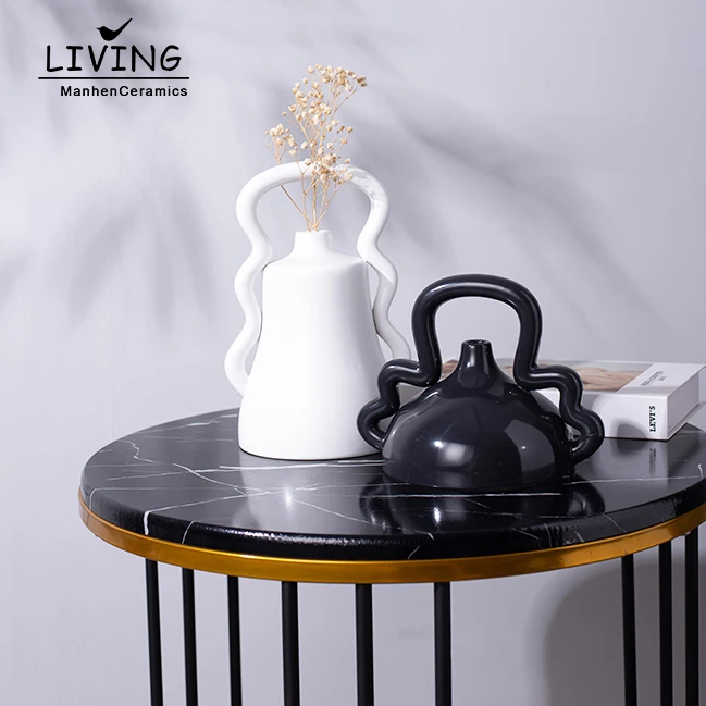 European Style Wedding Flower Vases Home Decoration Art Crafts Ceramic Flower Vase for Living Room Decoration