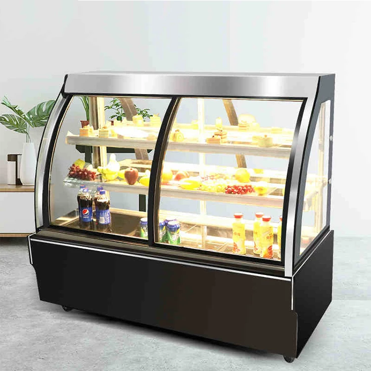 2022 Hot Seller Luxury USA Cake Display Chiller Showcase with LED Lighting