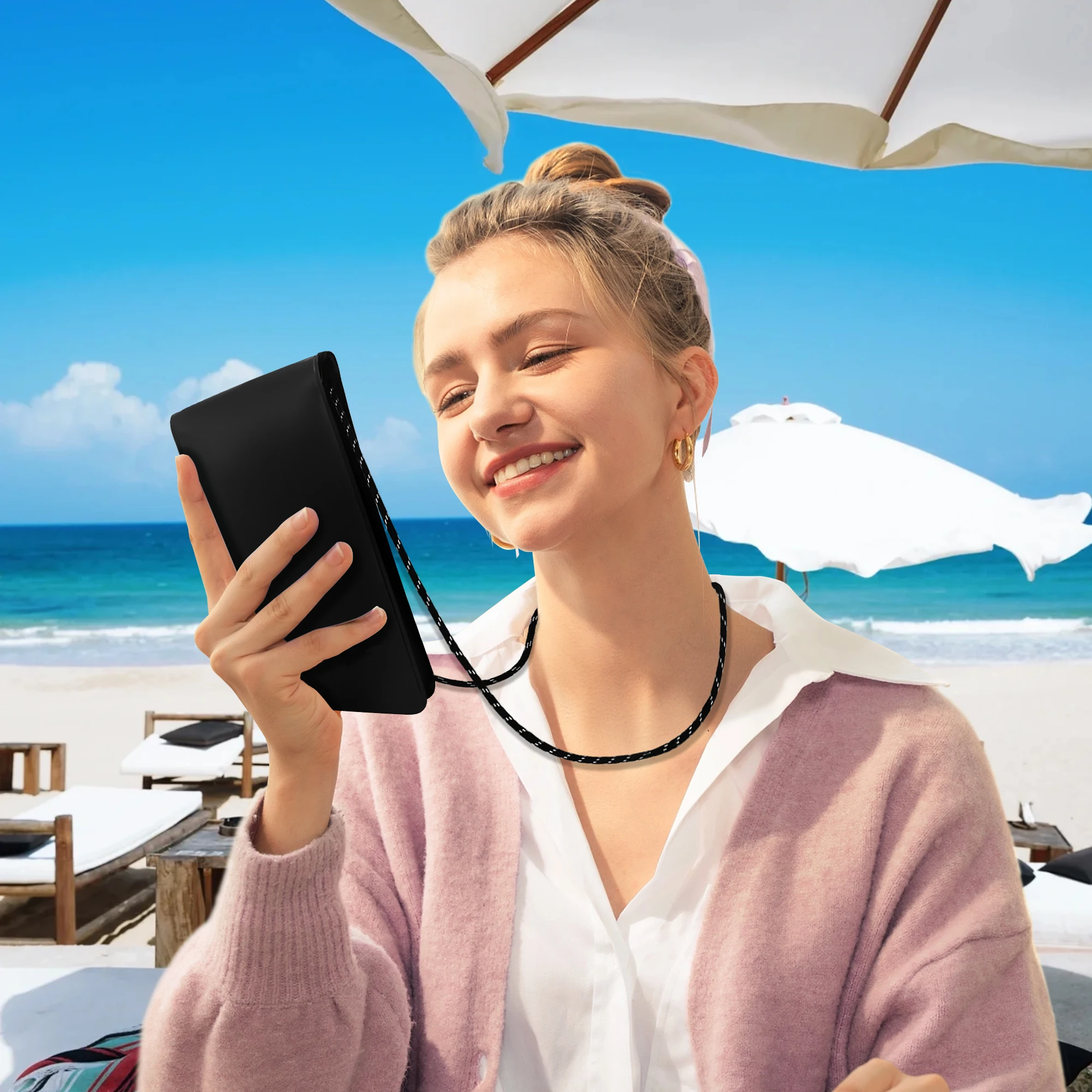 Wholesale Waterproof Cell Phone Bag Pouch Case IPX8 Mobile Phone Bag With Adjustable Lanyard For Outdoor