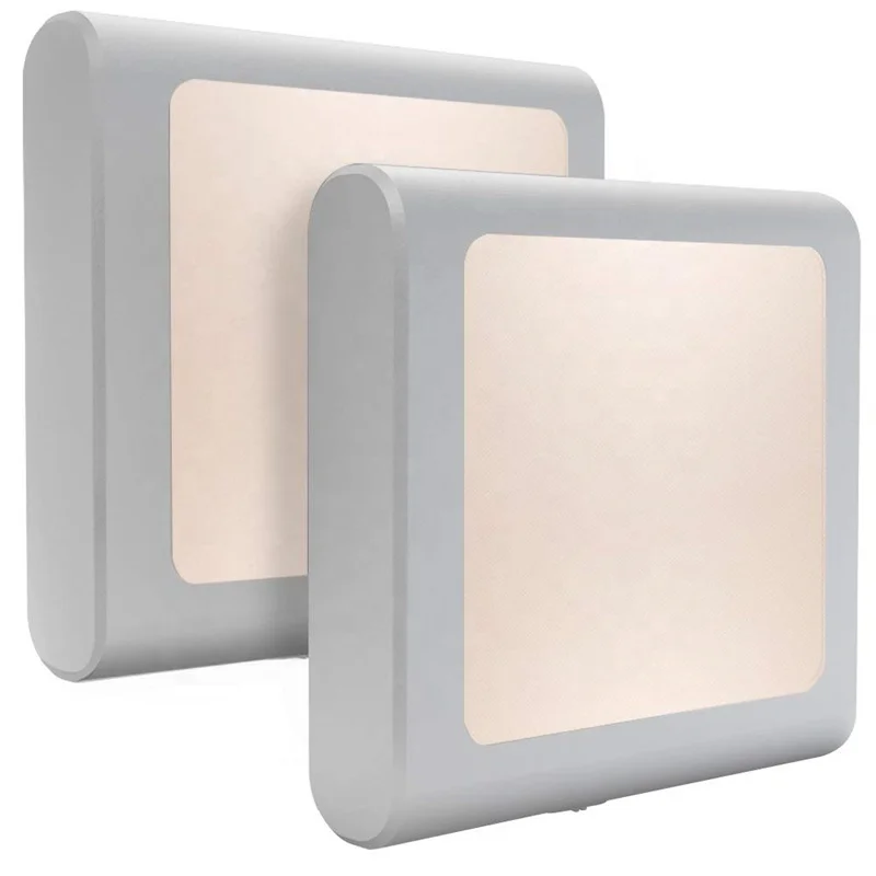 automatic day night light sensor dimmable ABS night light with plug in wall