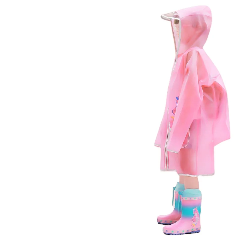 Детское прозрачное водонепроницаемое школьное пончо из ТПУ с блестками и зыбучим песком