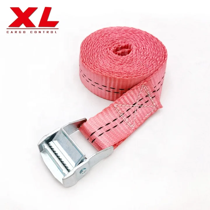 250kgs ring 25mm ratchet strap with cam buckle custom logo print tie down cargo lashing straps