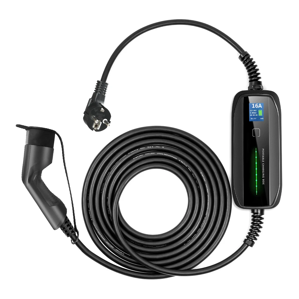 Home Use EVSE Type 2 16A  Portable EV Charger with Schuko