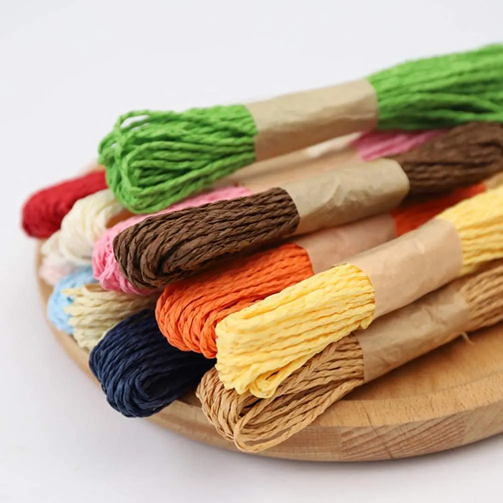 DIY Waxed Cotton Cord Hanging Ornament Festival Gift Wrapping Danish Raffia Decorative Twisted Paper Rope