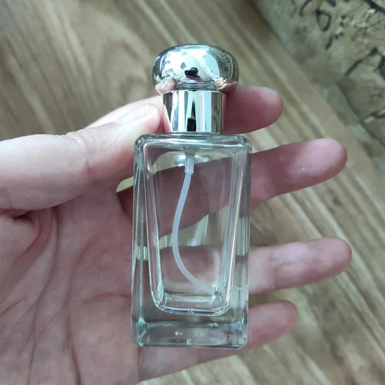 Пустые прозрачные квадратные многоразовые флаконы Jo Malone 30 мл стеклянная бутылка-распылитель с алюминиевым атомайзером для