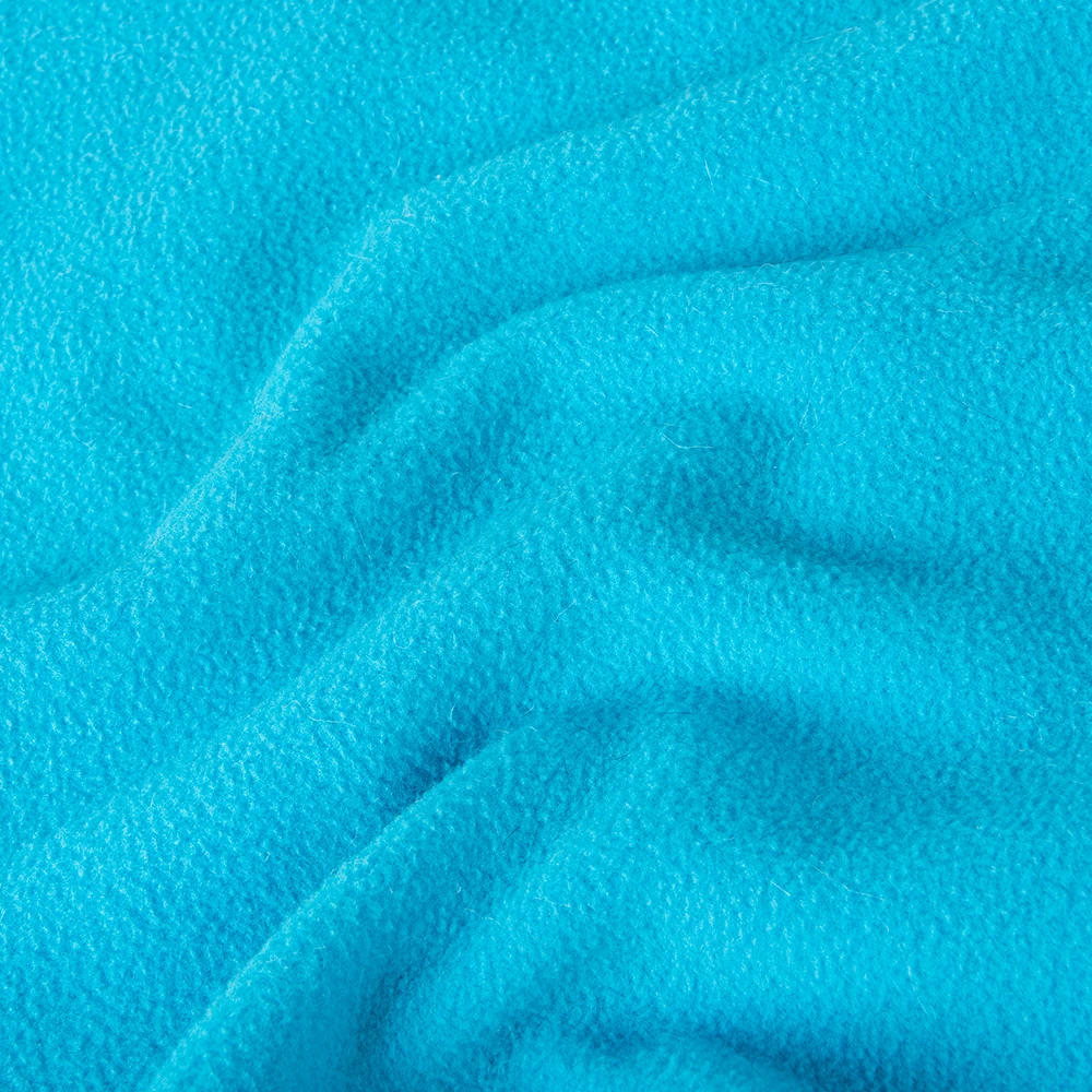 100%Polyester Two Side Brushed one side Anti Pilling Fabric 250GSM Plain Dye Knitted Polar Fleece Winter Coat Fabric