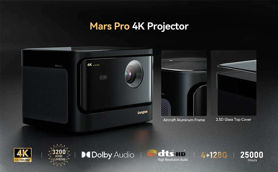 Global Version  Brand Authorized Dangbei Mars Pro  laser 4k true 3d projector 3200ANSI  android  4G+128G laser 4k projector