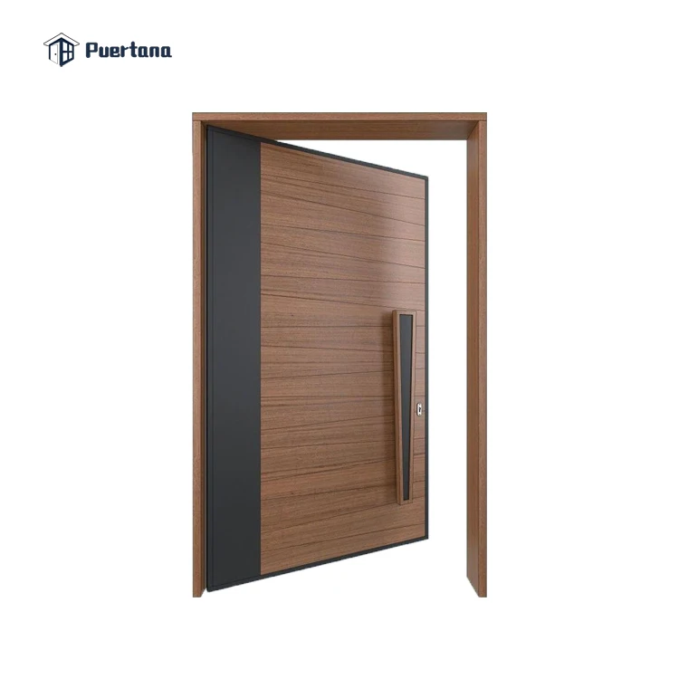 Foshan Factory 360 Degrees Wood Pivot Door System With Hinges