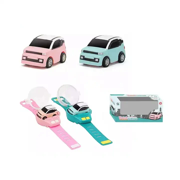 2.4 Ghz Kids Wrist Cartoon Watch Car With Usb Charger Mini Remote Control Car Watch Toys