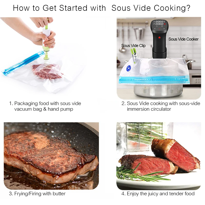 Kitchen Cooker 1100W LCD Touch Sous Vide Cooker Accurate Cooking Machine Sturdy Immersion Circulator Vacuum Slow Cooker Heater