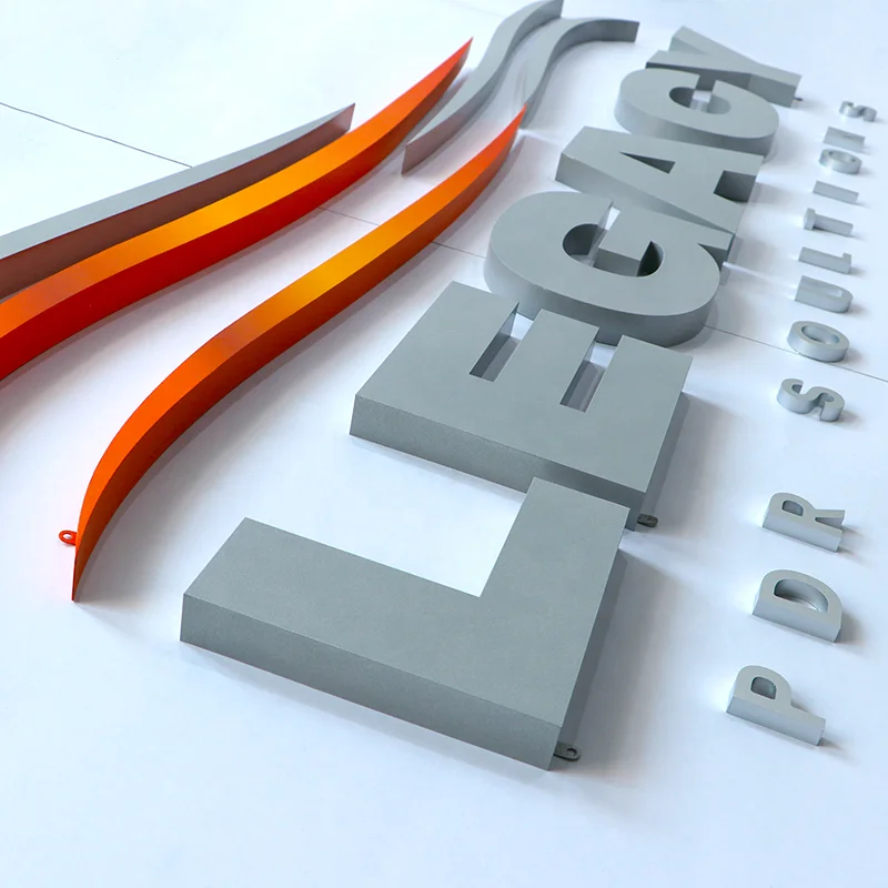 EZD Custom metal non-luminance Store Wall Logo Sign Company Business Logo Wall Sign Office 3d Led Custom Logo Sign