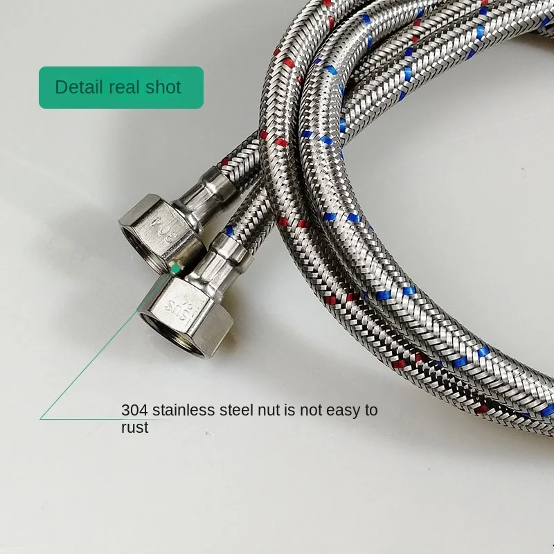 Hot selling metal braided hose cheap 304 single head pipe hot and cold water single basin hose customizable