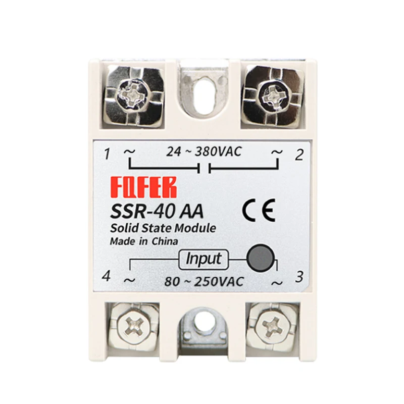 single-phase solid state relay AC controlled AC 10AA 25AA 40AA 60AA 80AA 100AA