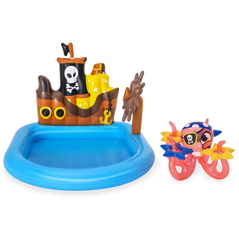 Ships Inflatable Kids Water Play Center 41*51*55 in Kids TUG Boat Play Pool Kindergarten Pre-school wading pool