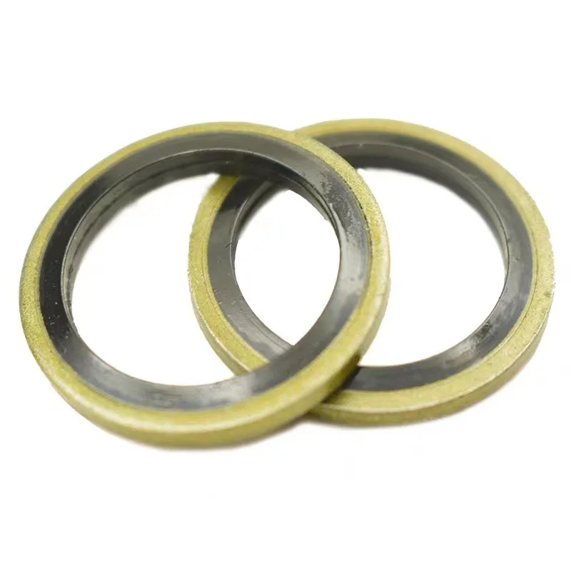 NBR Metal Bonded Sealing Washer Oil Resist Rubber O-Ring Oil Drain Screw Combined Pipe Plug Seal Washer Set 245pcs